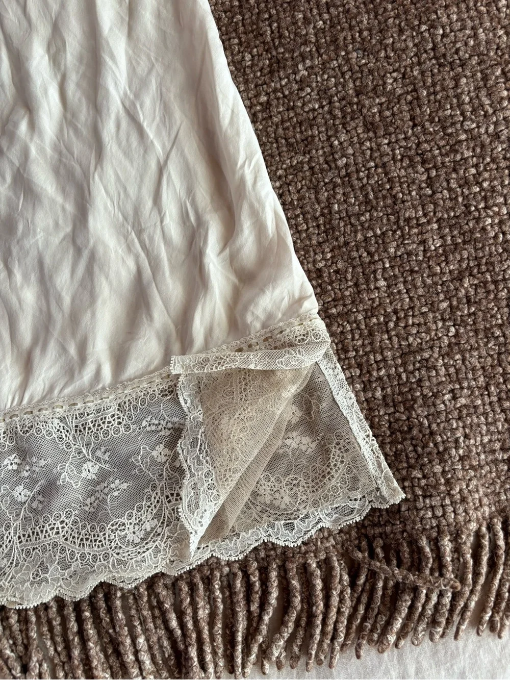 Vintage Silk Lace-Trimmed Slip - Picture 4 of 9